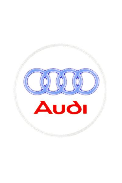 EarthKeepers Set de 2 holograme LED, THK, cu logo Audi, pentru uși auto, întrerupător inteligent cu senzor, proiecție HD