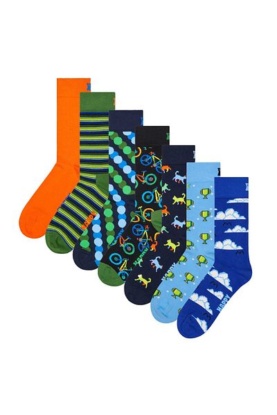 Happy Socks 7er Pack Unisex Socken - Geschenkbox, gemischte Farben