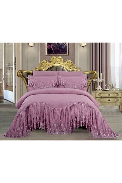 CHIRASO CHIRASO Bedspread Set, Fine Microfiber, with Embroidery, 3 Pieces, 220x280cm, 2 Pillowcases 50x70+5cm