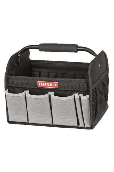 CraftSman 7-Pocket Ballistic Nylon Tool Tote Black and Grey