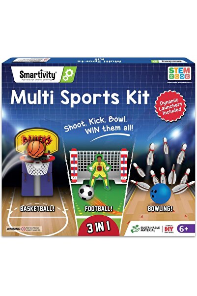 Smartivity 3 في 1 كرة السلة وكرة القدم والبولينج | لعبة رياضية داخلية للأطفال...