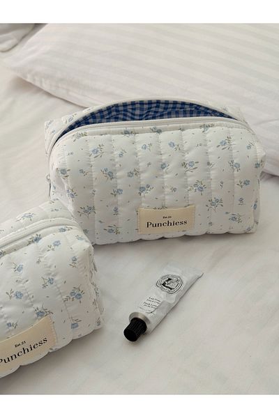 Punchiess Голяма чантичка за гримове Blue Meadow