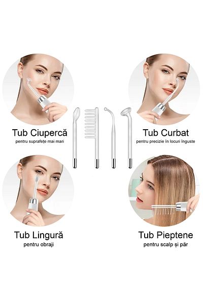 zenifique Aparat Electroderm Pentru Tratament Cosmetic, Portabil, Tratament Cu Frecventa Inalta, Ten