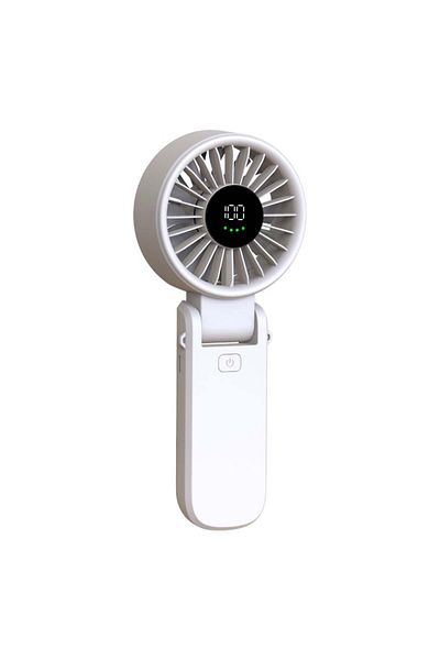 SKYDDAR INNOVATION Portable Hand Fan A10, 100 Speeds, 5400RPM, LED Display, USB-C, Compact and Powerful, White