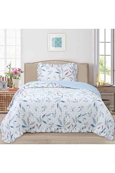 Bella Home Set cuvertură de pat de o persoană Breeze Frilly - 180x240 cm