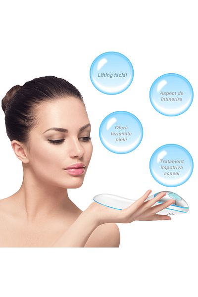 zenifique Facial Treatment Device, Ems Function - Microcurrent, Facial Lifting, Anti-Wrinkle, Phototherapy, White