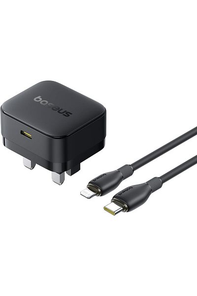 Baseus PD 20W USB-C Charger Set iPhone 14 Pro, Ultra-Fast Type-C Charging Adapter with Lightning Cable
