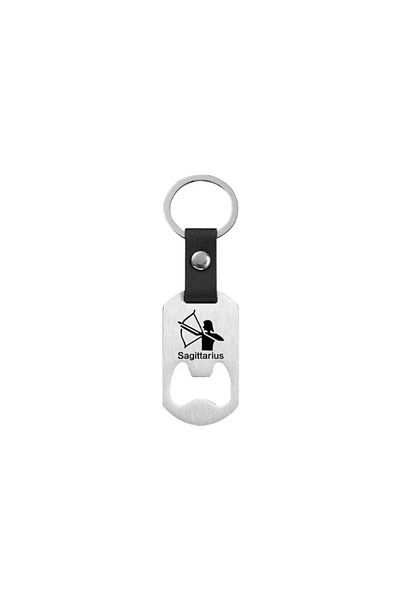 OEM "Adventurous Sagittarius" keychain, accessory with zodiac symbol and bottle opener