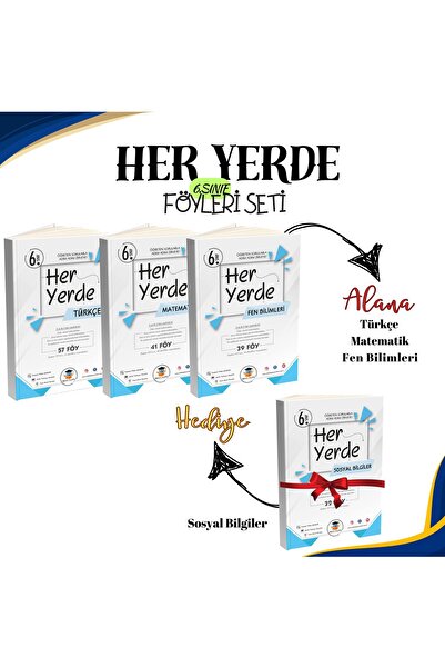 Zeka Küpü Yayınları 6.SINIF HER YERDE FÖYLER SETİ (SORU BANKALARI)