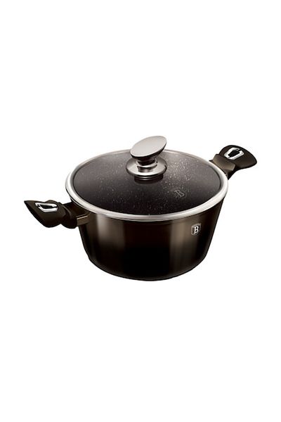 Berlinger Haus Oala cu capac 28 cm Metallic Line Shiny Black Edition