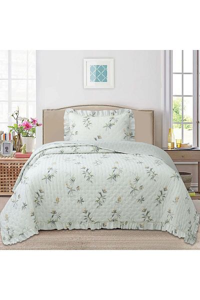 Bella Home Σετ μονό κάλυμμα κρεβατιού Breeze Ruffle - 180x240 cm
