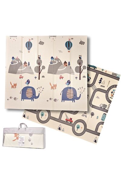 OEM Educational Play Mat for Kids' Room – Forest and Road Theme, Two-Sided, Foldable, XPE Foam