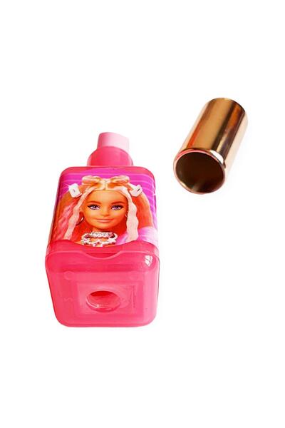 Barbie Lipstick Shaped Pencil Sharpener with Eraser (B-7691) (1 Piece)