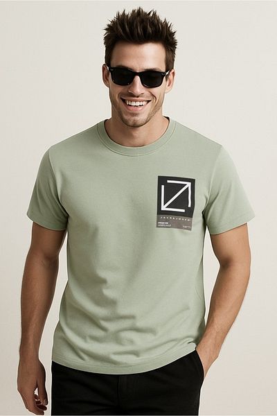 Jack & Jones Ανδρικό μπλουζάκι με τυπωμένο λογότυπο ανοιχτό πράσινο