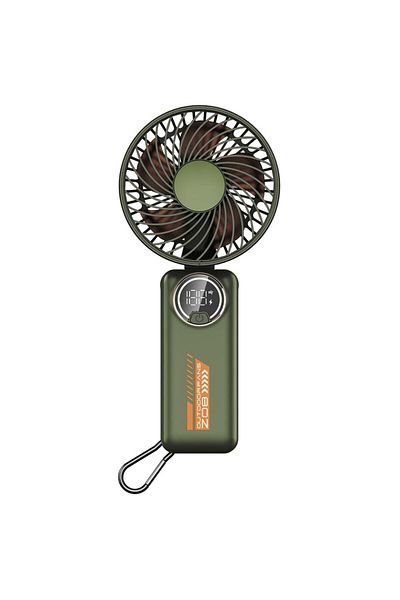 SKYDDAR INNOVATION Ventilator portabil cu afișaj LED Z8, 3 viteze, USB-C 2A, 3600mAh, compact și ușor, verde