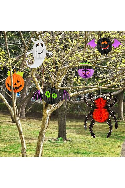 KATELUO Set of 6 Halloween decorations KATELUO, paper, multicolor