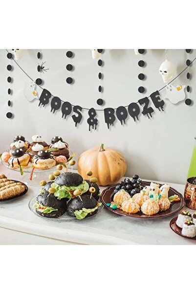 AirSMall Halloween decoration set, 3 pieces, cardboard, black/white