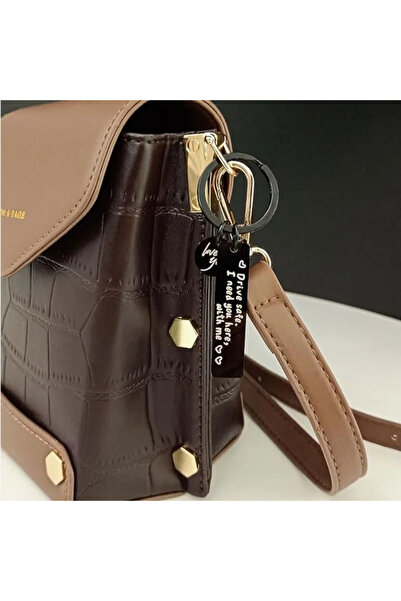 OEM Breloc „Drive Safe”, pentru iubit, sot sau partener cu mesaj de iubire si siguranta, negru