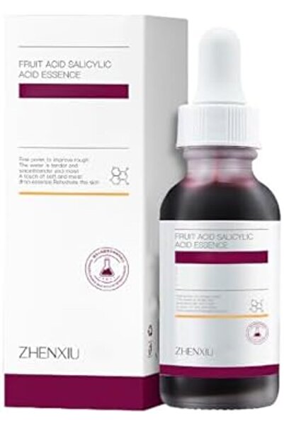 ZHENXIU خلاصة حمض الفواكه وحمض الساليسيليك، سيروم مرطب ومغذي ومضاد للشيخوخة ل...