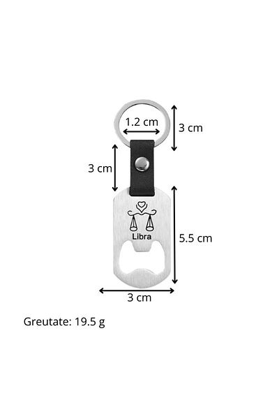 OEM "Patient Libra" keychain, accessory with opener for Libra natives
