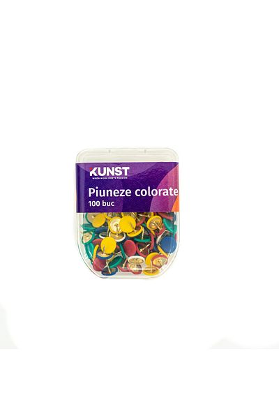 Kunst Push Pins Set, Colored, 100 Pcs