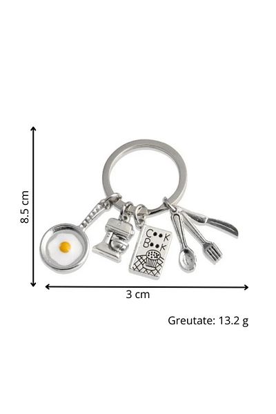 OEM Chef keychain "Chef on the Key", for chefs and cooking enthusiasts, multicolor