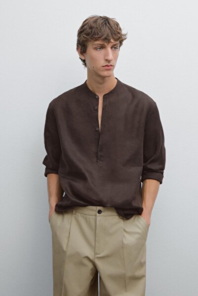 Massimo Dutti Hakim yaka regular fit gömlek