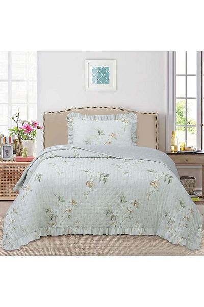 Bella Home Σετ μονό κάλυμμα κρεβατιού Breeze Ruffle - 180x240 cm