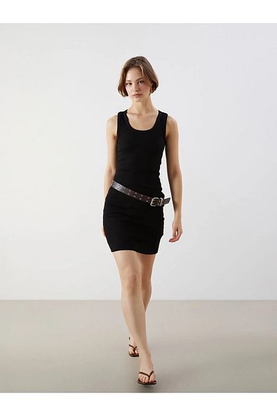 LC Waikiki Xside Black U Neck Bodycon Dress