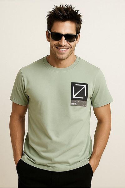 Jack & Jones Μπλουζάκι με τυπωμένο λογότυπο Crew Neck Ανοιχτό πράσινο