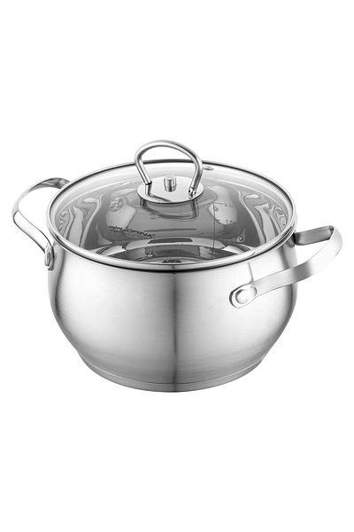 Florentyna Stainless Steel Pot with Glass Lid 3.9 Liters