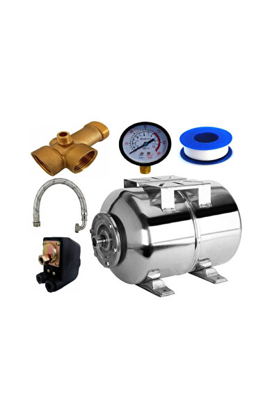 COBI SMART® Kit hidrofor, 50 L inox, presostat, manometru, racord 5 cai bronz...