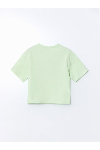 LC Waikiki Loose Fit 100% Cotton Combed Fabric Embroidered Girl's T-Shirt