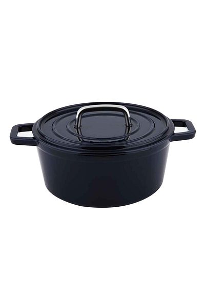 Cs Kochsysteme Enameled Cast Iron Pot with Lid Alpen 4.8 Liters, Dark Blue
