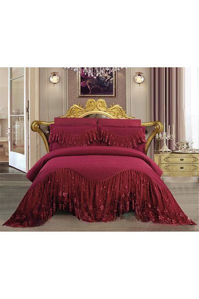CHIRASO CHIRASO Bedspread Set, Fine Microfiber, with Embroidery, 3 Pieces, 220x280cm, 2 Pillowcases 50x70+5cm