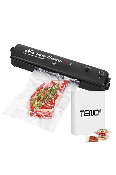 Teno Aparat de Sigilat si Vidat Teno®, set 200 pungi de vidat gofrate 30cm x 20cm cadou, negru