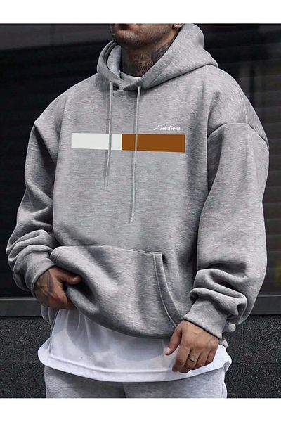 DAXİS Sportwear Company Φούτερ UNISEX με στάμπα με κουκούλα - Φούτερ μεγάλου μεγέθους