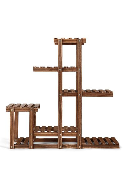 rexa Wood Plant Flower Rack Plant Stand Multiple Planter Holder Display Storage Shelves