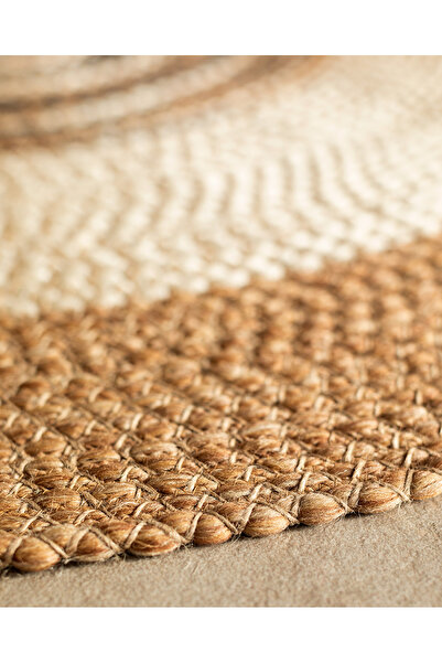 Madame Coco Janvry Yuvarlak Kilim - Bej/Krem - 120 cm