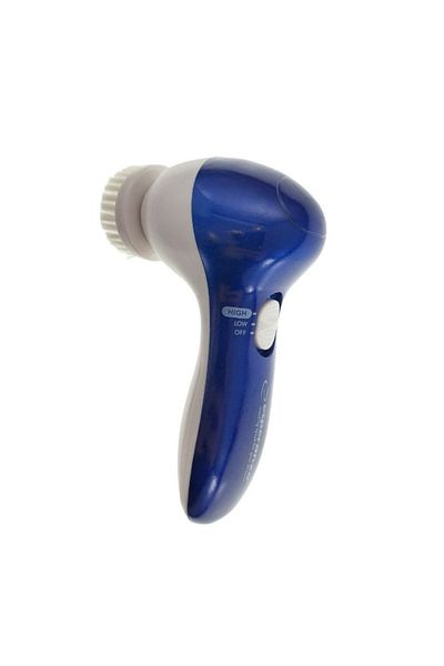 NEO BRINIO® 5-in-1 Facial Massager, Cleanser and Exfoliator - interchangeable heads, white/blue