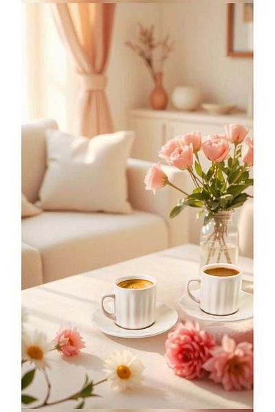 LALEZEN HOME Marsel 2 Cup Set (with Candlestick Gift)