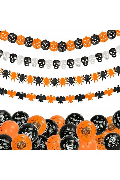 KATELUO Set of 24 Halloween decorations KATELUO, paper/latex, multicolor