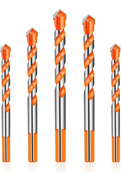 Submarine Set of 5 universal drill bits Submarin, silver/orange, metal, 6/6/8/10/12 mm