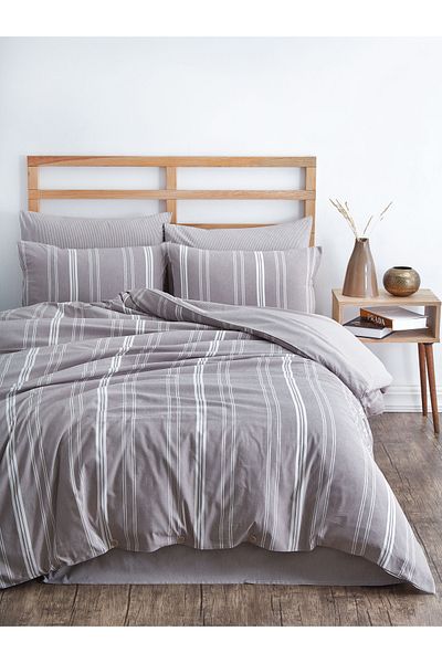 HOME MOD STORE Natural Woven Double Personality 4 Pillow Cases with Dowery Bedding Set