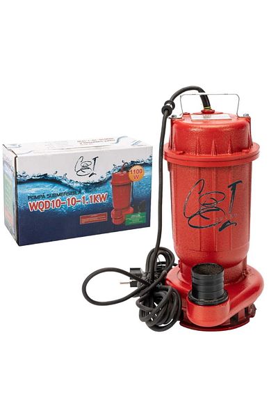 COBI SMART® Submersible dirty water pump WQD10, 3 KW, 1.5 HP, 2850 rpm, 250 l/min, height 16 m