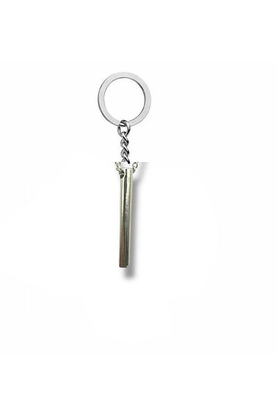 Herşey Nota Unisex Keychain with Cylinder Rod Figure – Minimal and Modern Design
