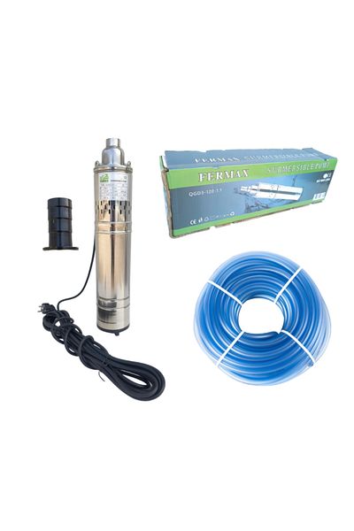 COBI SMART® Complete submersible water pump package, cannon type, 1.1 KW, 3.6 mc/h, includes 1'' 20 m hose