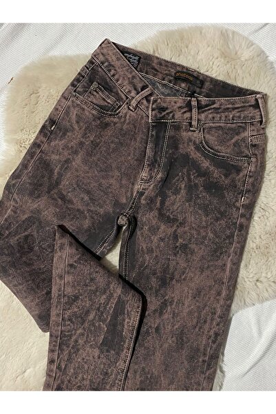 şıklık durağı Acid Wash Bitter Coffee Jeans Pants
