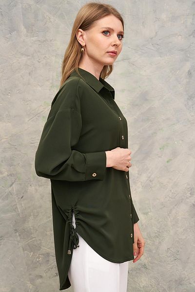 Journey Polo Collar-Side Size Lace-Up, Shirt