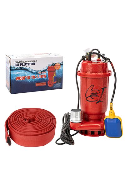 COBI SMART® Submersible pump package with float for dirty water WQD10, 1.1 KW, 1.5 HP, 20 m hose